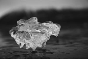 Ice on Twin Lakes, Black and White