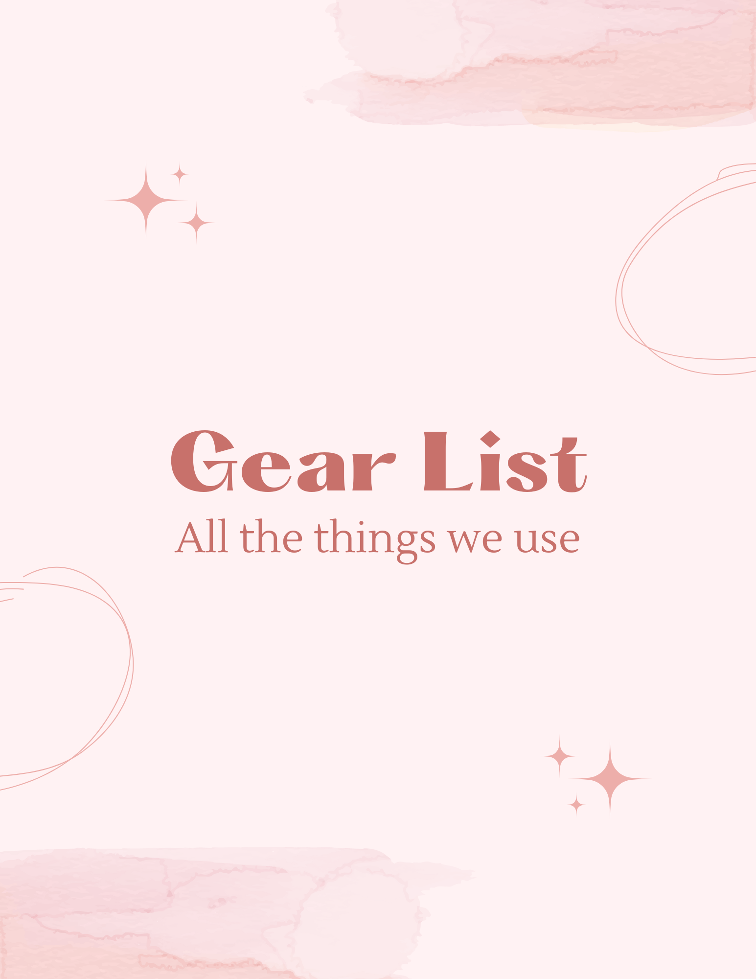 What Gear We Use - PDF Guide