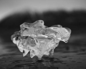 Ice on Twin Lakes, Black and White