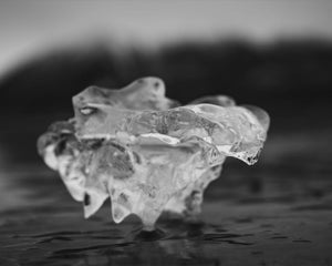 Ice on Twin Lakes, Black and White