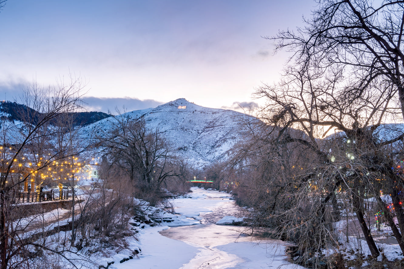 Downtown Golden, CO in the Winter
