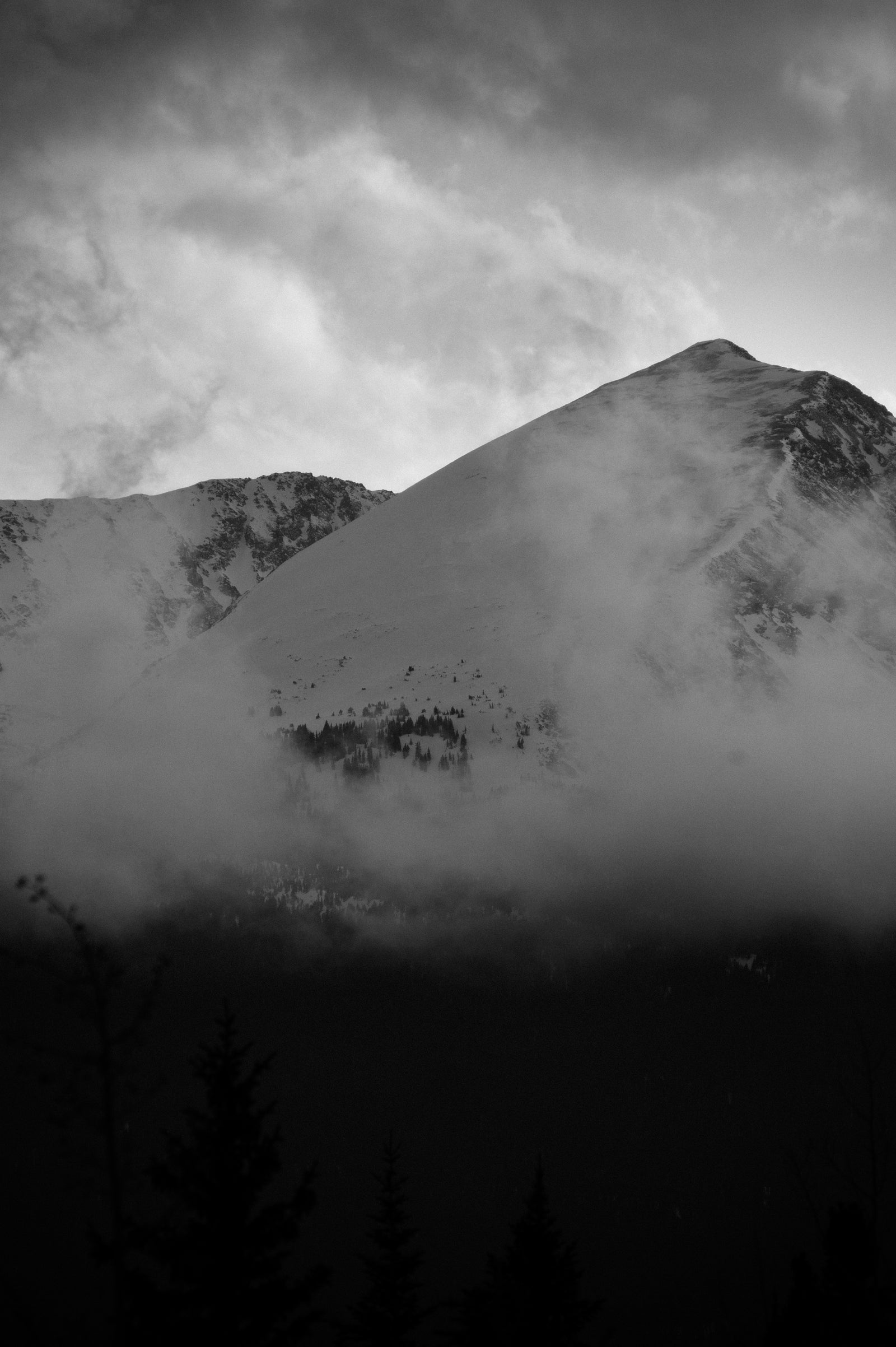 Dramatic Clouds Over the Mountains