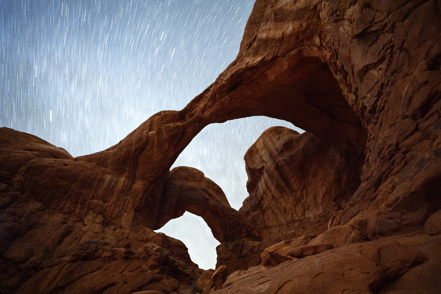 Star Trails at Double Arch